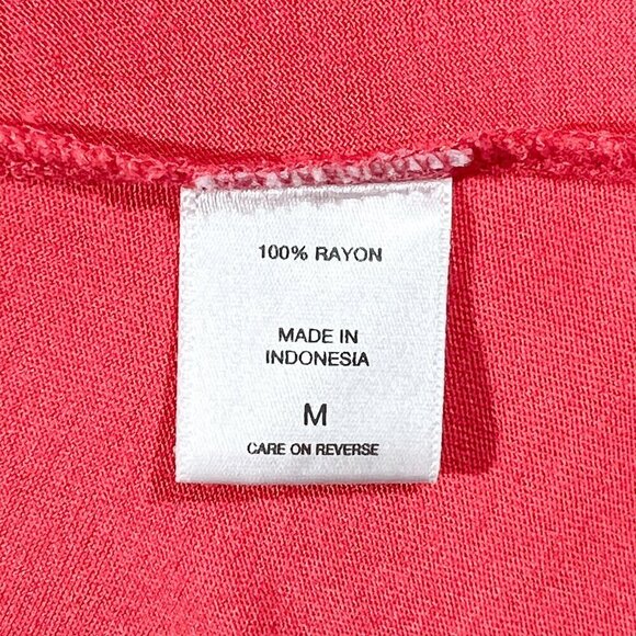 New York & Company Tank Top | Coral & Orange | Medium | Scoop Neck | Colorful - Picture 9 of 10